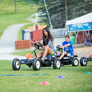 Teen Go Cart Race at the Country Fair